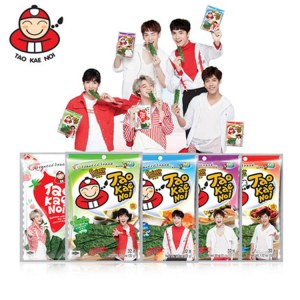 老板仔（Tao Kae Noi）海苔原味 泰国原装进口 脆紫菜 儿童休闲零食 大包装32g/5包