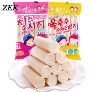 韩国进口ZEK芝士鳕鱼肠玉米袋装儿童宝宝零食105g/5包