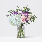 【发4周/共1个月】包月鲜花 5-6种花材混搭/次 共4周简装颜色随机实物为准