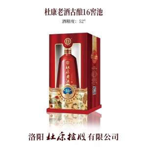 杜康老酒16窖池52度浓香型白酒500ml*1瓶