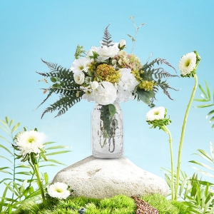 【发48周/包年套餐】包月鲜花年度套餐（年度包月套餐（5-6种花材混搭/次，最少10支）简装颜色随机实物为准）