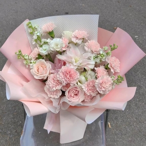 祝您百事合意-康乃馨百合花礼