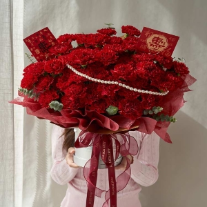 福寿绵长/红色祝寿抱抱桶