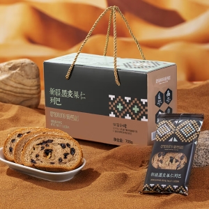 葡萄树葡萄树新疆黑麦果仁大列巴早餐面包切片特产核桃仁饱腹零食礼盒装 黑麦果仁大列巴1盒