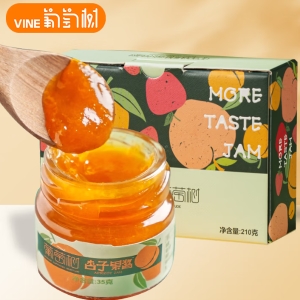 葡萄树新疆特产天山苹果酱杏子酱桃子酱早餐面包搭档甜点伴手礼盒 缤纷果酱6瓶*2盒（210g/盒）